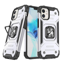 Заредете изображение във визуализатора на галерията – Wozinsky Ring Armor case for iPhone 14 armored cover magnetic holder ring silver
