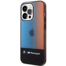 Заредете изображение във визуализатора на галерията – Case BMW BMHCP14L22HMGK iPhone 14 Pro 6.1" black/black Half Tricolor
