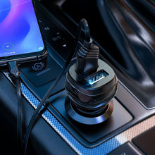 Заредете изображение във визуализатора на галерията – HOCO car charger 2x USB A + cable USB A to Type C 2,4A Z40 black
