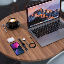 Заредете изображение във визуализатора на галерията – Choetech T319 MFI 5W wireless charger for Apple Watch + USB-C cable - black
