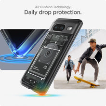 Заредете изображение във визуализатора на галерията – Spigen Ultra Hybrid case for Google Pixel 8 - dark gray (Zero One pattern)
