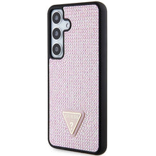 Заредете изображение във визуализатора на галерията – Guess Rhinestone Triangle case for Samsung Galaxy S24 - pink

