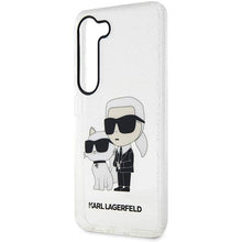 Заредете изображение във визуализатора на галерията – Karl Lagerfeld KLHCS23SHNKCTGT S23 S911 transparent hardcase Gliter Karl&amp;Choupette
