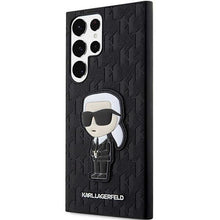 Заредете изображение във визуализатора на галерията – Karl Lagerfeld KLHCS23LSAKLHKPK S23 Ultra S918 hardcase black/black Saffiano Monogram Ikonik
