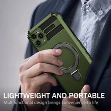 Заредете изображение във визуализатора на галерията – Tel Protect Armor Magsafe Metal Ring Case for Iphone 11 Pro Max green
