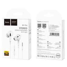 Заредете изображение във визуализатора на галерията – Hoco m101 crystal joy wire-controlled earphones with microphone white
