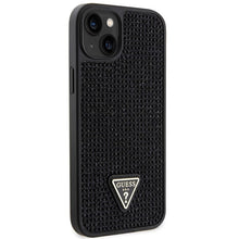 Заредете изображение във визуализатора на галерията – Original Case GUESS Rhinestone Triangle hardcase GUHCP14MHDGTPK for Iphone 14 Plus black
