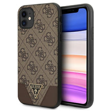 Заредете изображение във визуализатора на галерията – Original Case GUESS 4G Triangle Collection Hardcase GUHCN61PU4GHBR for Iphone 11 Brown

