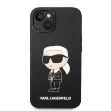Заредете изображение във визуализатора на галерията – Karl Lagerfeld KLHMP14MSNIKBCK iPhone 14 Plus 6.7" hardcase black/black Silicone Ikonik Magsafe
