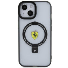 Заредете изображение във визуализатора на галерията – Ferrari FEHMP15SUSCAH iPhone 15 6.1" transparent hardcase Ring Stand 2023 Collection MagSafe
