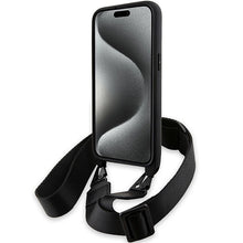 Заредете изображение във визуализатора на галерията – BMW M Edition Carbon Tricolor Lines &amp; Strap case for iPhone 15 Pro Max - black
