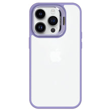 Заредете изображение във визуализатора на галерията – Tel Protect Kickstand case + camera glass (lens) for Iphone 14 light purple

