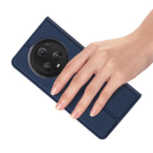 Заредете изображение във визуализатора на галерията – Dux Ducis Skin Pro Case for Honor Magic5 Pro Flip Card Wallet Stand Blue
