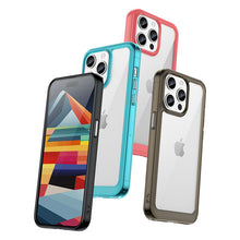 Заредете изображение във визуализатора на галерията – Reinforced case with flexible frame for iPhone 15 Pro Outer Space - transparent
