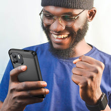 Заредете изображение във визуализатора на галерията – Carbon Case case for Xiaomi Redmi A1+ flexible silicone carbon cover black
