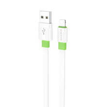 Заредете изображение във визуализатора на галерията – Borofone Cable BX89 Union - USB to Lightning - 2,4A 1 metre white-green
