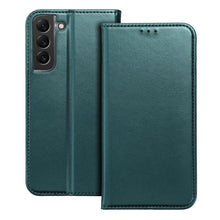 Заредете изображение във визуализатора на галерията – Smart magneto калъф тип книга за samsung s22 ultra ultra dark green
