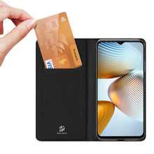 Заредете изображение във визуализатора на галерията – Dux Ducis Skin Pro Case For Xiaomi Redmi Note 11E /Redmi 10 5G / Redmi 10 Prime+ 5G / Poco M4 5G Cover Flip Card Wallet Stand Black
