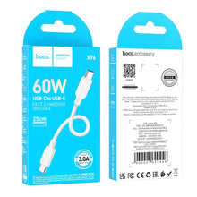 Заредете изображение във визуализатора на галерията – HOCO cable Type C to Type C Hyper Power Delivery 60W X96 25cm white
