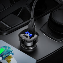 Заредете изображение във визуализатора на галерията – Acefast car charger usb a + typ c qc4.0 pd66w pps afc fcp lcd b4 black
