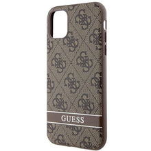 Заредете изображение във визуализатора на галерията – Guess GUHCN61P4SNW iPhone 11 / Xr brown/brown hardcase 4G Stripe
