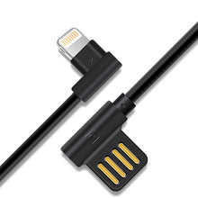 Заредете изображение във визуализатора на галерията – REMAX cable Axe RC-083i - USB to Lightning - Iphone 5/SE/6/6S/7/8/X angled 1,8 meter Black
