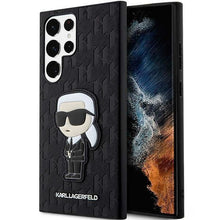 Заредете изображение във визуализатора на галерията – Karl Lagerfeld KLHCS23LSAKLHKPK S23 Ultra S918 hardcase black/black Saffiano Monogram Ikonik
