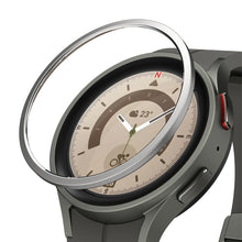 Заредете изображение във визуализатора на галерията – Ringke Bezel Styling Overlay Cover for Samsung Galaxy Watch 5 Pro 45mm Stainless Steel for Watch Case Outer Ring Silver
