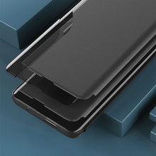 Заредете изображение във визуализатора на галерията – Eco Leather View Case for Samsung S24 Ultra with flap - black
