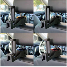 Заредете изображение във визуализатора на галерията – Hanger / hook / organizer for shopping on the headrest + mobile holer hm-589 yellow - TopMag
