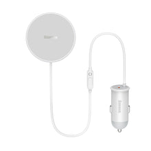 Заредете изображение във визуализатора на галерията – Baseus wireless car charger with MagSafe 15W holder for air vent + USB Type C 25W white (CW01)
