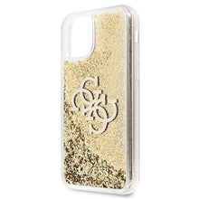 Заредете изображение във визуализатора на галерията – Original Case GUESS hardcase 4G Big Liquid Glitter GUHCN61LG4GGO for Iphone 11/ Xr Gold
