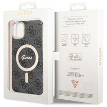 Заредете изображение във визуализатора на галерията – Original Case GUESS hardcase 4G MagSafe GUHMN61H4STK for Iphone 11 black
