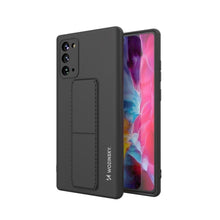 Заредете изображение във визуализатора на галерията – Wozinsky Kickstand Case silicone stand cover for Samsung Galaxy Note 20 black
