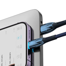 Заредете изображение във визуализатора на галерията – Baseus Glimmer Series cable USB-A - Lightning 2.4A 480Mbps 1m blue
