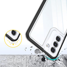 Заредете изображение във визуализатора на галерията – Clear 3in1 case for Samsung Galaxy S23 silicone cover with frame black
