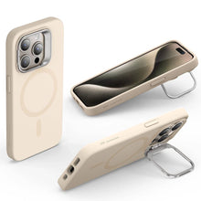 Заредете изображение във визуализатора на галерията – ESR Cloud Kickstand Halolock case with MagSafe for iPhone 15 Pro - beige

