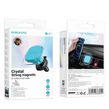 Заредете изображение във визуализатора на галерията – Borofone Car holder BH82 Clear magnetic to air vent light blue
