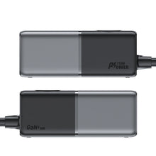 Заредете изображение във визуализатора на галерията – Acefast Z2 GaN 75W PD desktop charger 3x USB-C 2x USB-A - black and gray
