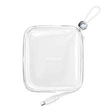 Заредете изображение във визуализатора на галерията – Joyroom powerbank 10000mAh Jelly Series 22.5W with built-in Lightning cable white (JR-L003)
