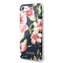 Заредете изображение във визуализатора на галерията – Guess GUHCI8PCUTRFL03 iPhone 7/8/SE 2020 / SE 2022 granatowy/navy N°3 Flower Collection Shiny
