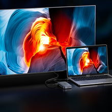 Заредете изображение във визуализатора на галерията – Ugreen multi-functional HUB USB Type C - 3x USB 3.2 Gen 2 (10Gbps) / HDMI 4K 60Hz / USB Type C PD / DC pocket SATA M.2 SSD case gray (CM296 70449)
