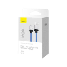 Заредете изображение във визуализатора на галерията – BASEUS cable USB to Apple Lightning 8-pin CoolPlay 2,4A 1m blue CAKW000403
