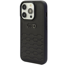 Заредете изображение във визуализатора на галерията – Original Case AUDI hardcase GT Synthetic Leather AU-TPUPCIP15P-GT/D2-BK for Iphone 15 Pro black
