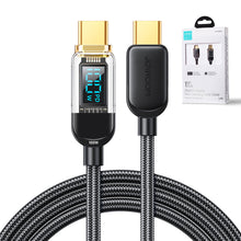 Заредете изображение във визуализатора на галерията – Joyroom USB C - USB C 100W cable for fast charging and data transfer 1.2 m black (S-CC100A4)

