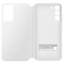Заредете изображение във визуализатора на галерията – Samsung Smart Clear View Standing Cover Case Antibacterial Smart Flip Case Samsung Galaxy S22 + (S22 Plus) White (EF-ZS906CWEGEE)
