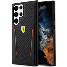 Заредете изображение във визуализатора на галерията – Ferrari FEHCS23LNPYK S23 Ultra S918 black/black hardcase Carbon Contrast Edges

