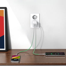 Заредете изображение във визуализатора на галерията – Quick charger GaN 2 x USB-C 45W QC PD Ugreen CD294 - white
