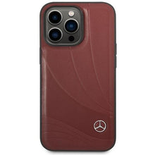 Заредете изображение във визуализатора на галерията – Mercedes MEHCP14L8ROLR iPhone 14 Pro 6.1" black/black hardcase Leather Wave Pattern
