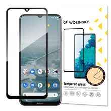 Заредете изображение във визуализатора на галерията – Wozinsky super durable Full Glue tempered glass full screen with frame Case Friendly Nokia G20 black
